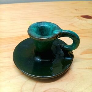 Canuck Pottery EVANGELINE 981 Stoneware Drip Glaze Candle Stick Holder